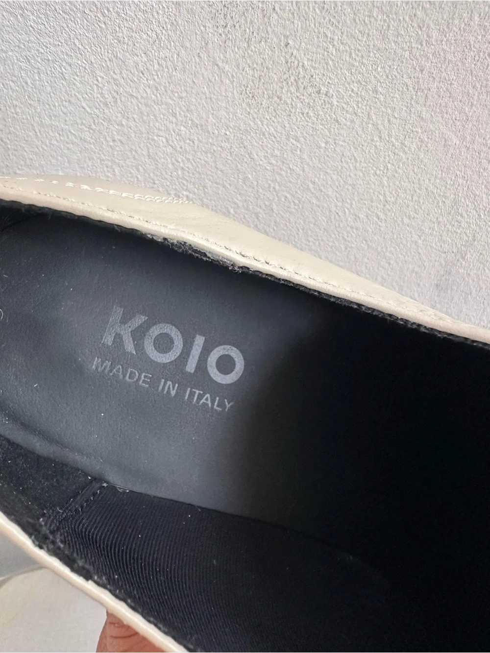 KOIO Cream Leather Lace-Up Platform Shoes